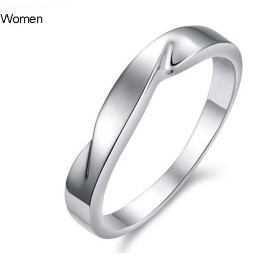 Quality And Quantity Assured Concise Platinum Plating Titanium Ring For Lovers