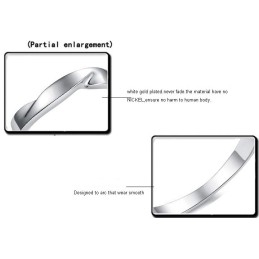 Quality And Quantity Assured Concise Platinum Plating Titanium Ring For Lovers