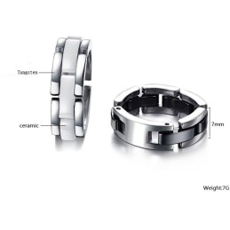 Wide Varieties Black And White Tungsten Ceramic Ring