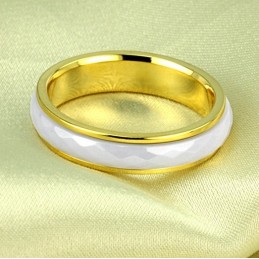 Wide Varieties Rhombus Tungsten Ceramic Ring