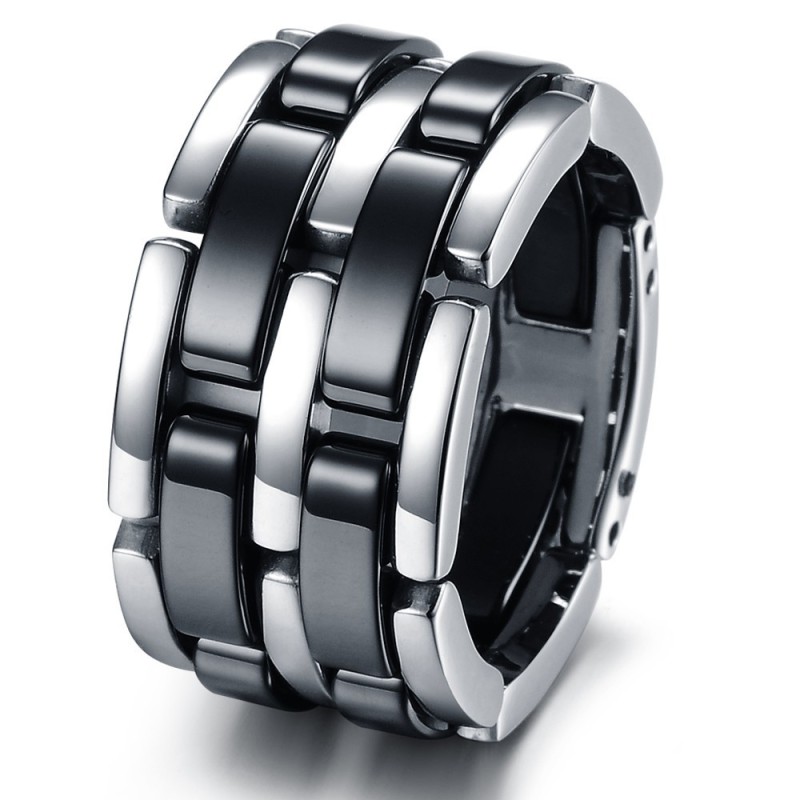 Quality And Quantity Assured Black And White Tungsten Ceramic Ring