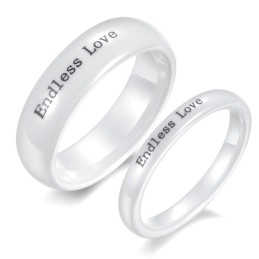 High Quality Concise Tungsten Ceramic Ring For Lovers
