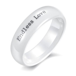 High Quality Concise Tungsten Ceramic Ring For Lovers