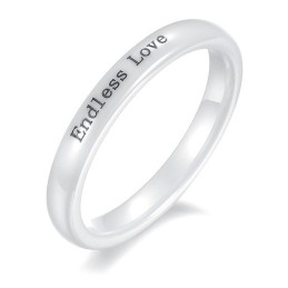 High Quality Concise Tungsten Ceramic Ring For Lovers