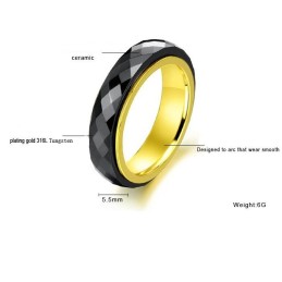 World-Wide Renown Black Tungsten Ceramic Ring