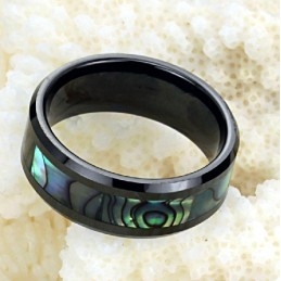 Quality And Quantity Assured Black Tungsten Ceramic Shell Ring