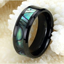 Quality And Quantity Assured Black Tungsten Ceramic Shell Ring