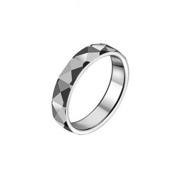 World-Wide Renown Corner Angle Tungsten Ceramic Ring For Lovers