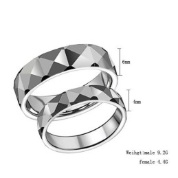 World-Wide Renown Corner Angle Tungsten Ceramic Ring For Lovers