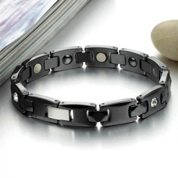 Well-Known For Its Fine Quality Black Tungsten Ceramic Bangle For Lovers With Rhinestone
