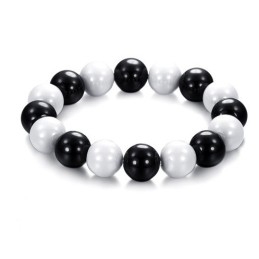 High Quality Black And White Tungsten Ceramic Bangle For Lovers