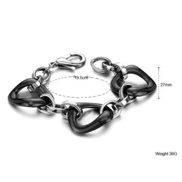 Quality And Quantity Assured Black Tungsten Ceramic Bracelet