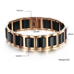 Durable In Use Male Tungsten Ceramic Bracelet