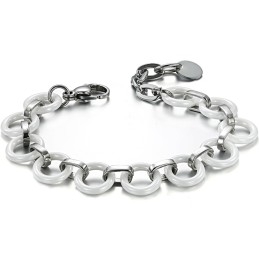 The Queen Of Quality Female White Tungsten Ceramic Bracelet