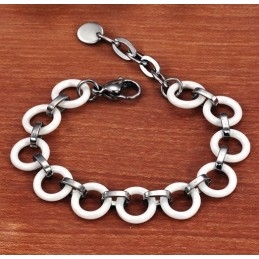 The Queen Of Quality Female White Tungsten Ceramic Bracelet