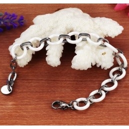 The Queen Of Quality Female White Tungsten Ceramic Bracelet