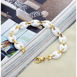 Stable Quality Female White Tungsten Ceramic Bracelet