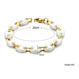 Stable Quality Female White Tungsten Ceramic Bracelet