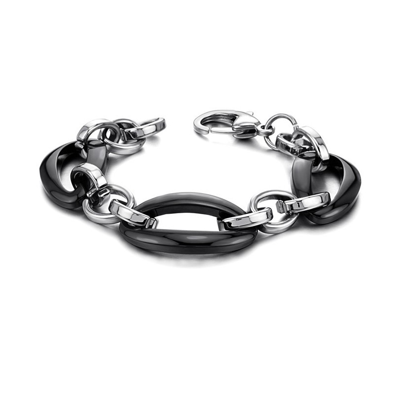 Wide Varieties Female Ellipse Tungsten Ceramic Bracelet