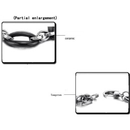 Wide Varieties Female Ellipse Tungsten Ceramic Bracelet