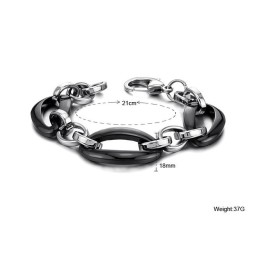 Wide Varieties Female Ellipse Tungsten Ceramic Bracelet