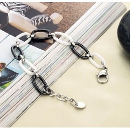 High Quality Female Black And White Tungsten Ceramic Bracelet