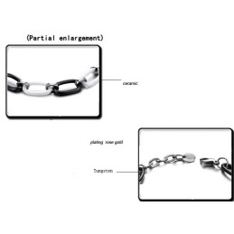 High Quality Female Black And White Tungsten Ceramic Bracelet