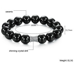 World-Wide Renown Black Tungsten Ceramic Bracelet