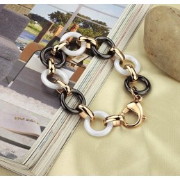 Quality And Quantity Assured Round Tungsten Ceramic Bracelet