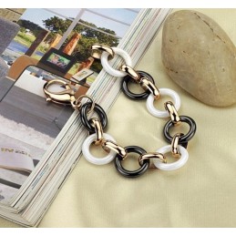 Quality And Quantity Assured Round Tungsten Ceramic Bracelet