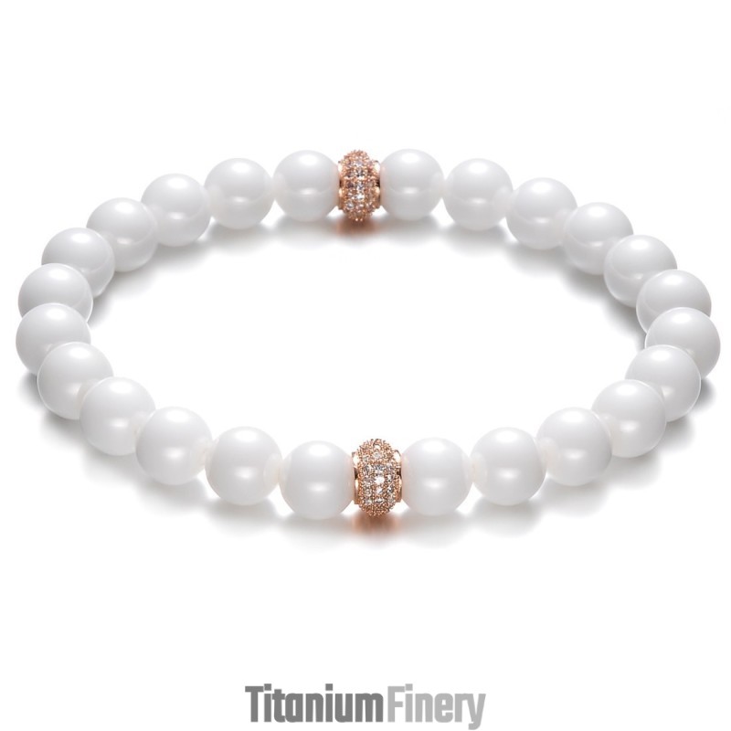 Easy To Use Tungsten Ceramic Bracelet With Beads