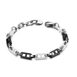 High Quality Female Black And White Tungsten Ceramic Bracelet