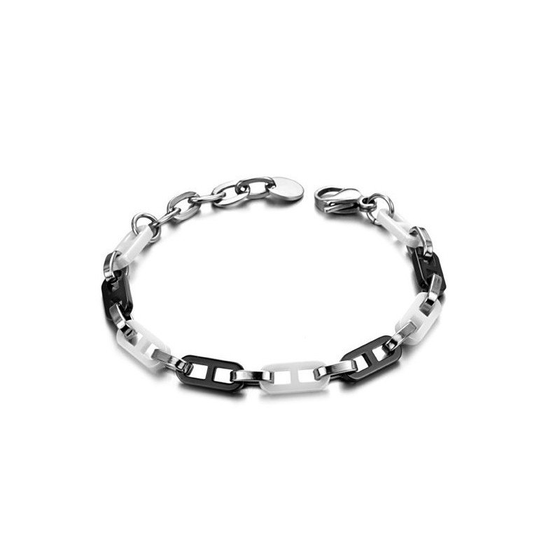 High Quality Female Black And White Tungsten Ceramic Bracelet