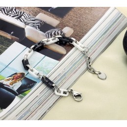 High Quality Female Black And White Tungsten Ceramic Bracelet