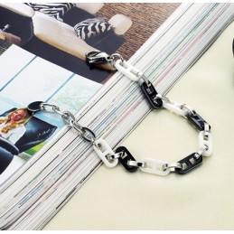 High Quality Female Black And White Tungsten Ceramic Bracelet