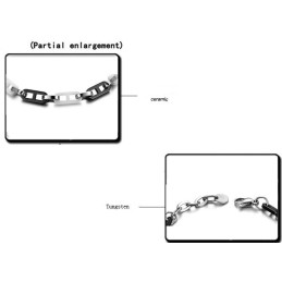High Quality Female Black And White Tungsten Ceramic Bracelet