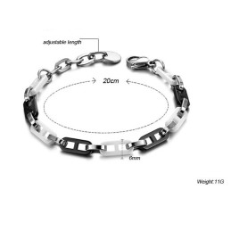 High Quality Female Black And White Tungsten Ceramic Bracelet