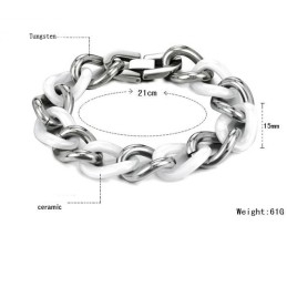 Quality And Quantity Assured White Tungsten Ceramic Bracelet