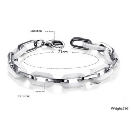 Excellent Quality Female White Tungsten Ceramic Bracelet