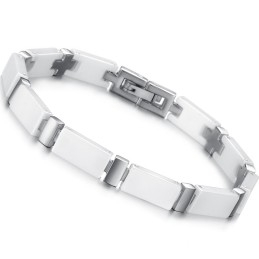 Quality And Quantity Assured White Tungsten Ceramic Bracelet