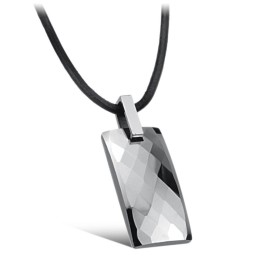 Quality And Quantity Assured Rhombus Tungsten Ceramic Necklace