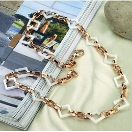 The Queen Of Quality Square Shape Tungsten Ceramic Necklace