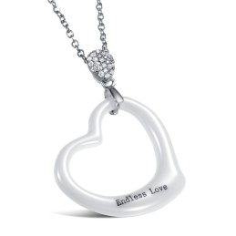 Quality And Quantity Assured Female Sweetheart Tungsten Ceramic Necklace