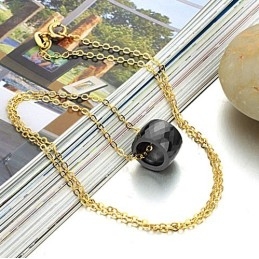 To Enjoy High Reputation At Home And Abroad Female Black Tungsten Ceramic Necklace