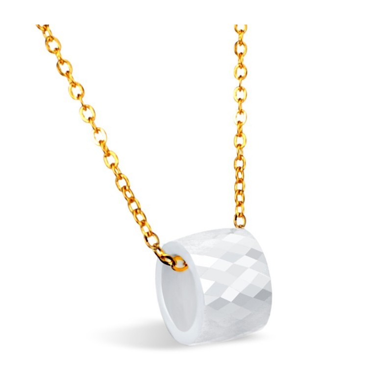 Superior Quality Female White Tungsten Ceramic Necklace Superior Quality Female White Tungsten Ceramic Necklace
