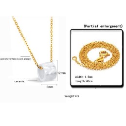 Superior Quality Female White Tungsten Ceramic Necklace