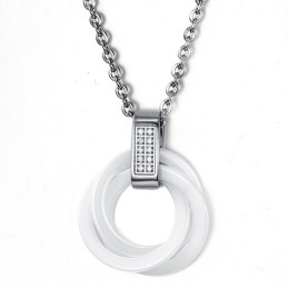 Quality And Quantity Assured White Tungsten Ceramic Necklace