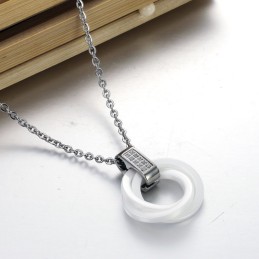 Quality And Quantity Assured White Tungsten Ceramic Necklace