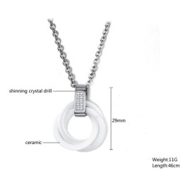 Quality And Quantity Assured White Tungsten Ceramic Necklace