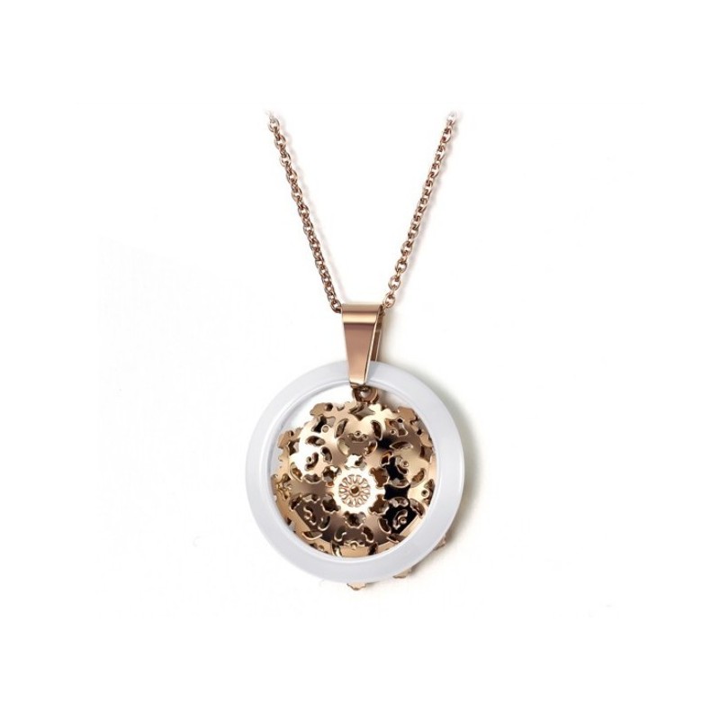 Reliable Quality Plating Rose Gold Tungsten Ceramic Necklace Reliable Quality Plating Rose Gold Tungsten Ceramic Necklace